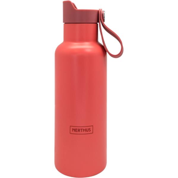 BOTELLA TERMO DOBLE PARED TAPON CLICK CORAL 500ML