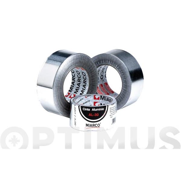 CINTA ALUMINIO AL-30 AC PLATA 50MM X 10M