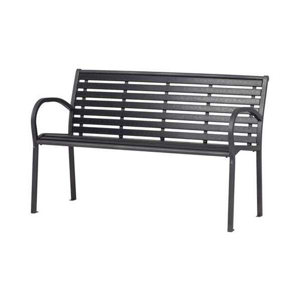 BANCO JARDIN HIERRO/MADERA NEGRO 120 X 79 X 41 CM