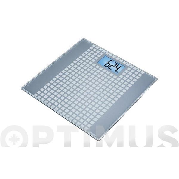 BASCULA BA&Ntilde;O DIGITAL VIDRIO SQUARES BEURER GS-206