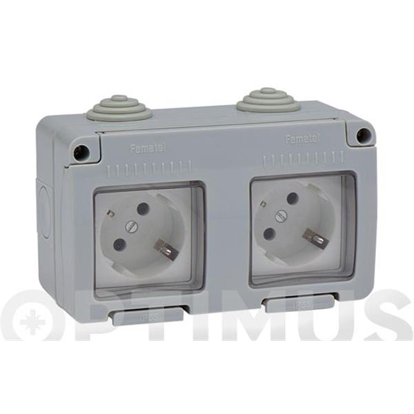 BASE DOBLE TT LATERAL ESTANCO 16A 19071 FAMATEL