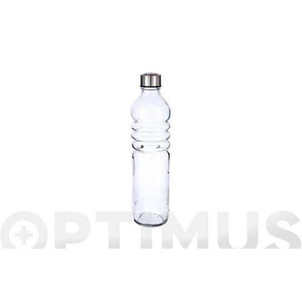 BOTELLA VIDRIO RELIEVE TRANSPARENTE 1.25 L