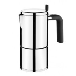 CAFETERA EXPR&Eacute;S INOX.4 TAZA1S TODO TIPO DE FUEGO MOD.BALI A170401 BRA