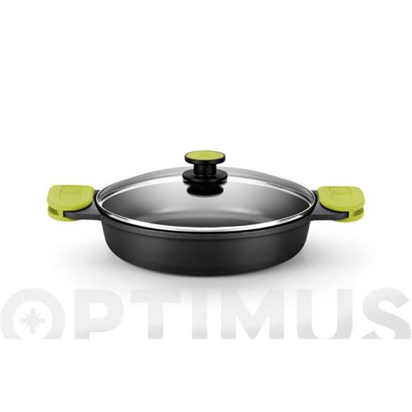 CAZUELA BAJA ALUMINIO FUNDIDO FOODIE 32 CM INDUCCION BRA