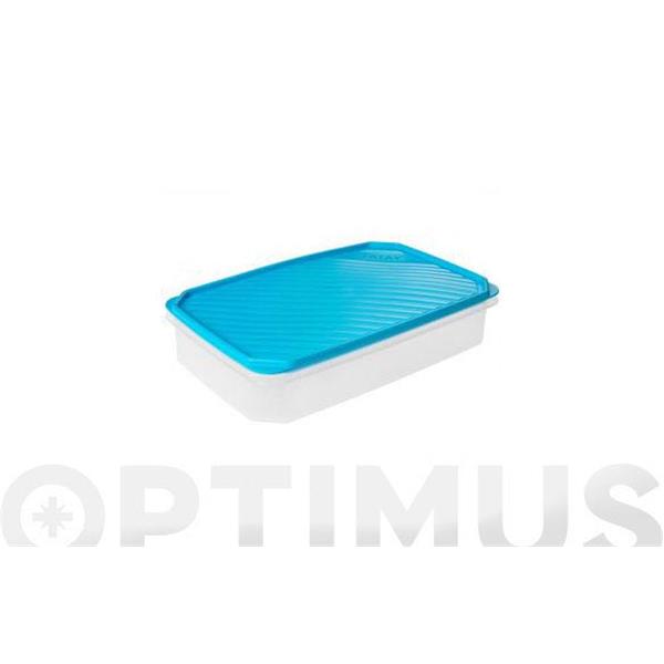 CONTENEDOR HERMETICO 2,1 L RECTANGULAR TURQUESA TATAY