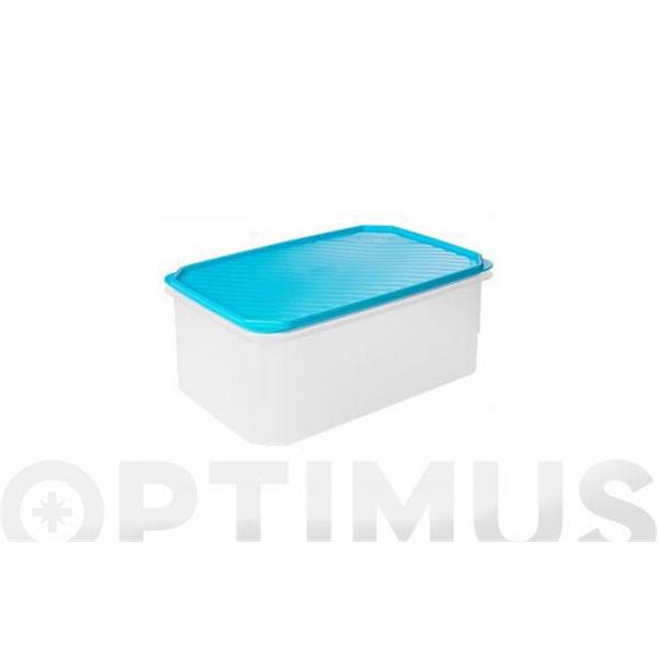 CONTENEDOR HERMETICO 4,7 L RECTANGULAR TURQUESA TATAY