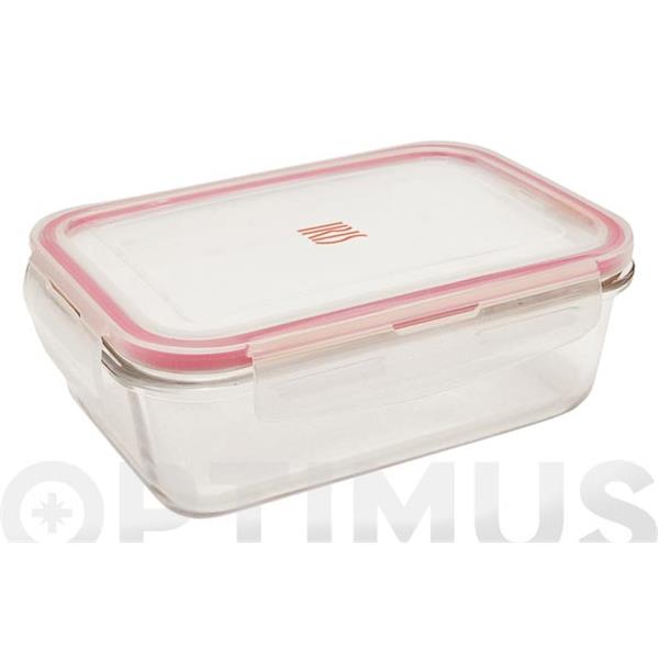CONTENEDOR VIDRIO RECTANGULAR 840 ML IRIS