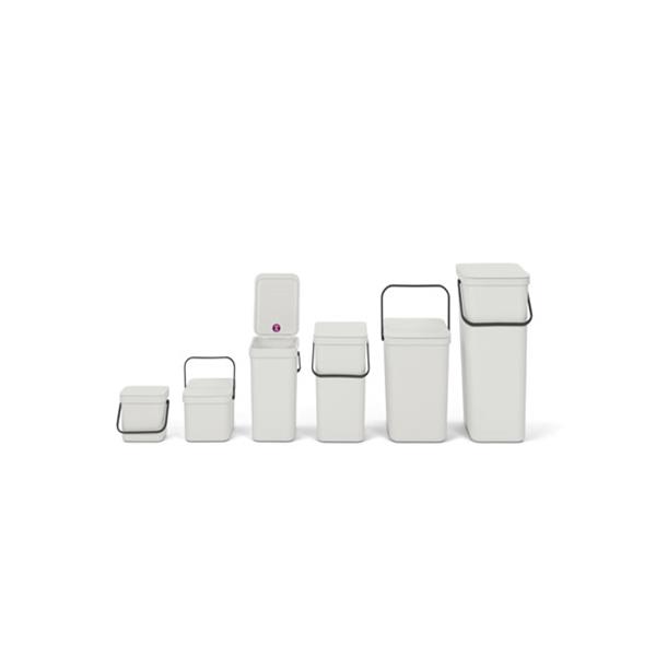 CUBO RECICLAJE SORT & GO' GRIS CLARO 3 L BRABANTIA