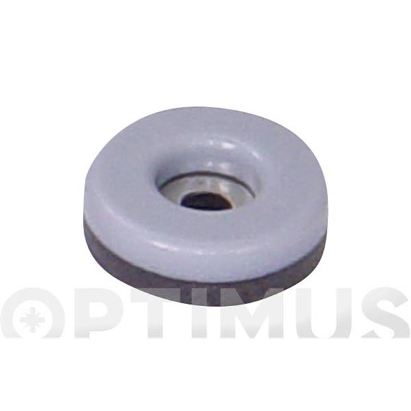 DESLIZADOR PARA MUEBLES ADHESIVO GRIS &Oslash;22MM 8 UDS
