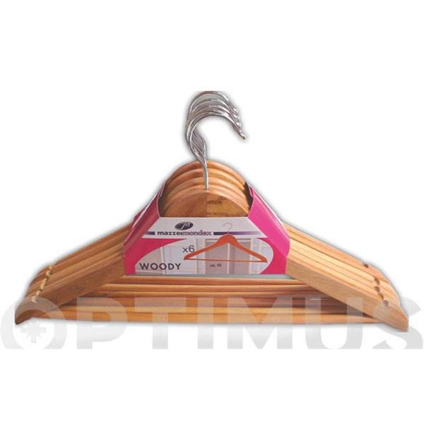 PERCHA MADERA BARNIZ. 6 U.MOND MON 9200/