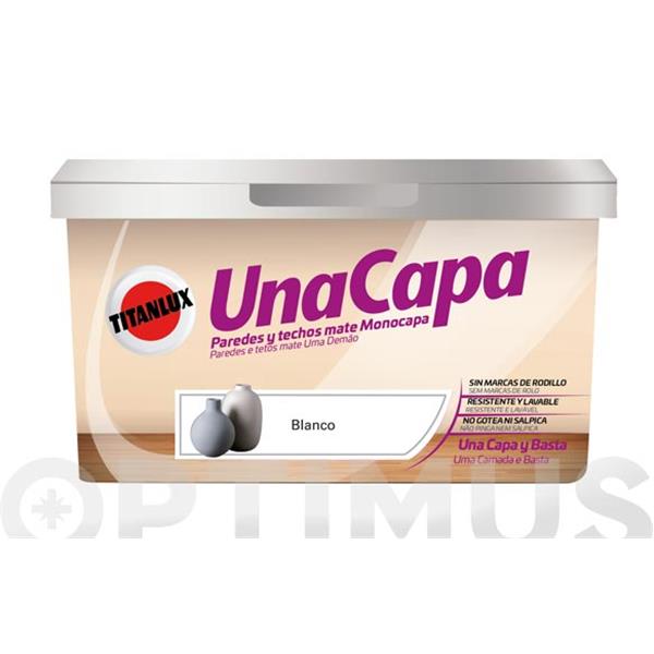 PINTURA PLASTICA BLANC 4L UNA CAPA