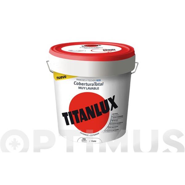 PINTURA PLASTICA EXTERIOR MATE FACHADA 4L COBERTURA TOTAL TITAN