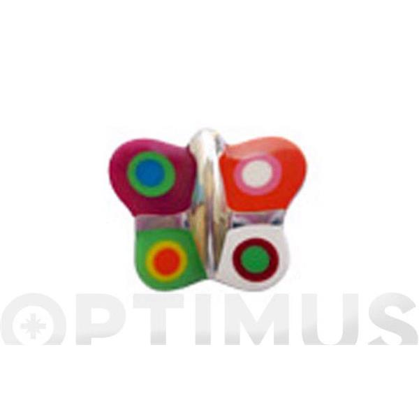 POMO ALUMINIO RESINA ESTAMP MARIPOSA