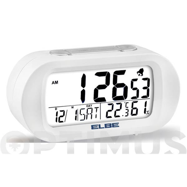 RELOJ DESPERTADOR  CON TERMOMETRO ELBE