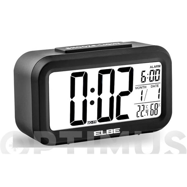 RELOJ DESPERTADOR + TEMPERATURA+HUMEDAD+FECHA ELBE