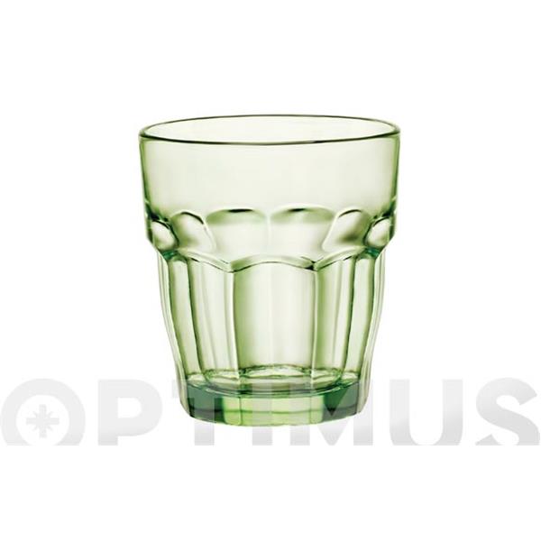 VASO VIDRIO ROCKBAR  27 CL VERDE BORMIOLI