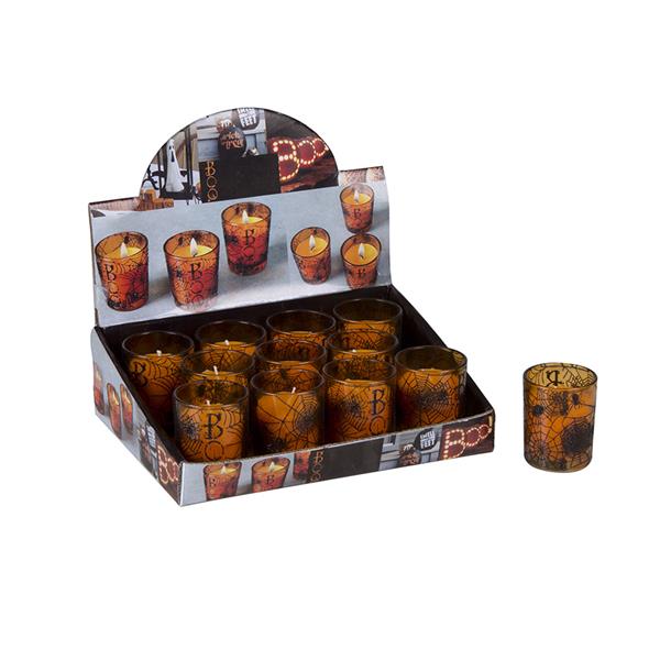 VELA HALLOWEEN 5X6CM VASO CRISTAL