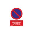 cartel se&ntilde;al 210x300mm, pvc prohibido aparcar