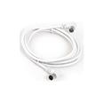 CABLE ANTENA CONECTORES ACODADOS 2,5M BLANCO