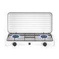COCINA CAMPING GAS CON TAPA 2 FUEGOS