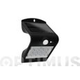 APLIC SOLAR 1.5W 220LUMEN RECARGABLE SENSOR DE PRESENCIA (2-6M) COLOR NEGRA