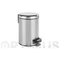 CUBO CON PEDAL DE BA&Ntilde;O INOX BRILLANTE 3L
